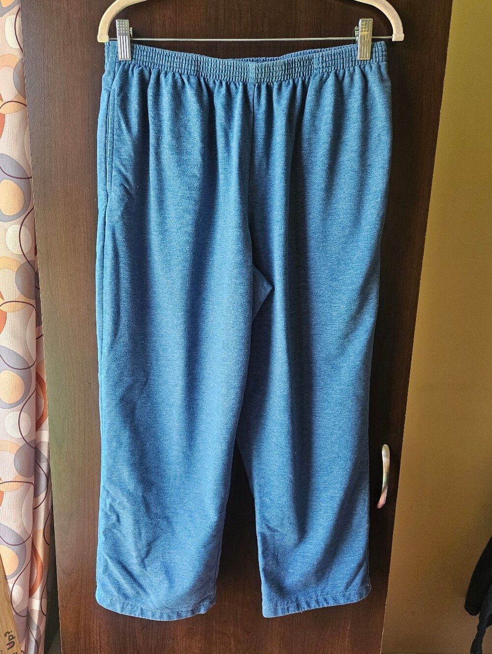 Alfred Dunner Heathered Blue Sweat Pants Size Medium